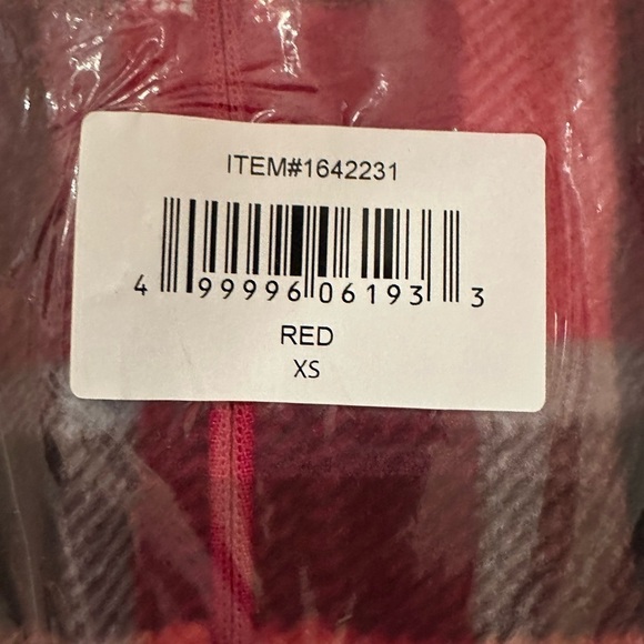 Eddie Bauer Womens Fleece 1/4 Zip Pullover Top Red Plaid XS Extra Small - Picture 5 of 5